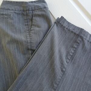 George Grey Stripe Slacks size 16 Ladies Average pockets hemmed short repaired